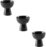 Zerodeko 3pcs Ceramic Tall Dessert Cup Japanese Retro Microwave Dishwasher Safe