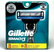 Gillette Mach3 Razor Blades - 8 Cartridges| New Sealed