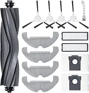 [Fixbetter] Accessory Kit for Dreame D10 Plus Gen 2 Robot Vacuum Cleaner Replacement Parts.1 Main Roller Brush, 2 HEPA Filters, 4 Mop Pads, 4 Side Brushes, 2 Dust Bags, 1 Brush (14 Pieces)