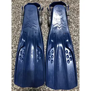日本製✈GULL MANTIS FIN ➤二手蛙鞋 流線型白色噴射蛙鞋➤深邃藍➤L (浮潛/潛水/拍照)-可面交