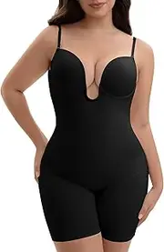 [Decorus] Backless Shapewear Bodysuit For Women: Low Back Shapewear Tummy Control - Open Back Plunge Body Shaper For Dress