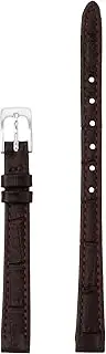 ミモザ(Mimosa) CP-B9 Mimosa Watch Band, P-Shaped Crocodile (Cowhide Embossed/Bamboo Note), 0.4 inches (9 mm), Dark Brown, dark brown, ラグ幅-尾錠幅(mm):9-7.5, Thin calf embossed band, hemmed back (made in Japan), band color/dark brown