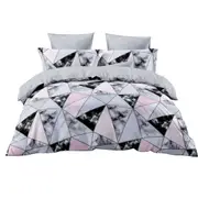 Geometric2 Ultra Soft Quilt Doona Duvet Cover Set Single Double Queen Super King