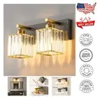 Luxury Dimmable Black Gold Crystal Bathroom Wall Light - Simple Installation