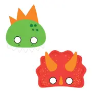 Dinosaur Party Supplies Dino-Mite Party Paper Face Masks 8 Pack Birthday Favour