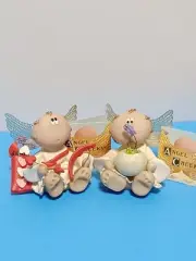 Set of 2 Kirk 2001 Guardian Angel Cheeks Figurines ▪︎NEW