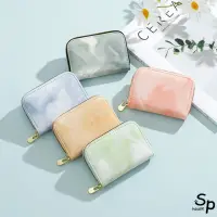 在飛比找momo購物網優惠-【Sp house】水彩渲染紋輕便風琴卡包證件包零錢包(5色