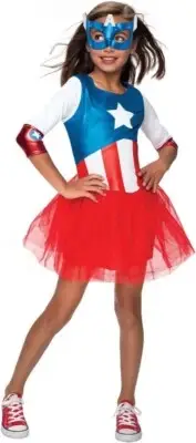 Rubie's Marvel American Dream Captain America Girl's Costume Size: M (8-10)
