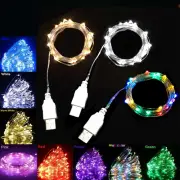 USB Powered LED Fairy Lights 5M Rice Wire Copper String for Outdoor Lighting