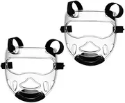 Kisangel 2pcs Sports Face Guard Nose Guard Taekwondo Face Protector Removable Shield for Sparring