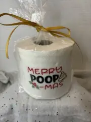Toilet Paper Gag Gift, White Elephant, Christmas - Merry Poop-mas