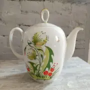 Soviet Porcelain Teapot, Vintage Porcelain Teapot, Retro Ceramic Tea Infuser
