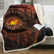 Scary Dragon Hellfire Dragon Throw Blanket