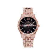 25.5cm 3159# Shiny Ladies Steel Band Watch Fashion Calendar Ladies Hand Watch Waterproof Quartz Watch