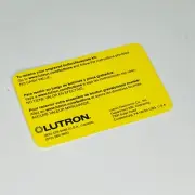 Lutron Prepaid Engraving Certificate RadioRa2 RadioRa3 HWQS Homeworks - NEW