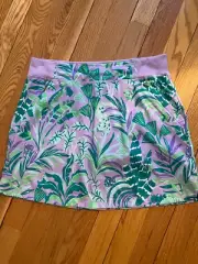 NWT Lilly Pulitzer Run Around Skort Purple Iris On The Chase S