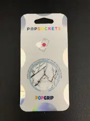 PopSockets Phone Grip & Stand with Swappable Top - Dove White Marble