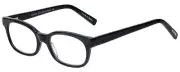 Calabria EB Over Served Round Reading Glasses +7.00 Gloss Black Men Women