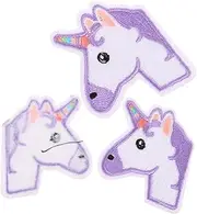 DOITOOL 3Pcs Unicorn Fabric Patches Cute Embroidery Stickers for DIY Clothing Bags Storage for Crafts Home Decoration