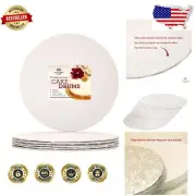 16" White Round Cake Boards - 25 Count Thin Yet Sturdy Presentation Drums