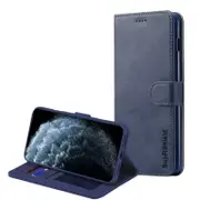 For Apple iPhone 11 Pro Case, SupRShield Wallet Leather Flip Magnetic Stand Case Cover For Apple (Navy Blue)