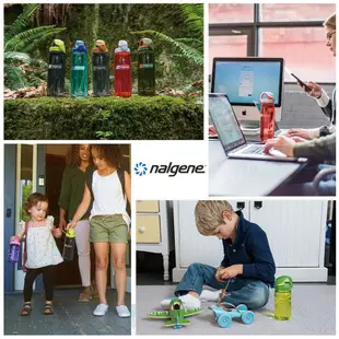 【美國 NALGENE】NGN5565-6024 650cc OTF運動型水壼 綠/綠白蓋