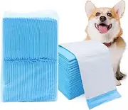 Cmswiftify Super Absorbent Waterproof Leak-Proof Dog and Puppy Pet Training Pad, Disposable Pet Pad and Potty Pads for Puppies, Dogs, Doggie, Cats, Rabbits, 17.6 x 23.6 Inch, 50PCS, Blue & White