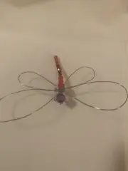 Handmade Beaded Wire 3-4 inch MULTI COLOR DRAGONFLY Decoration