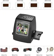 Film Scanner High-Resolution 14MP/22MP Film Slide Scanner Convert 35mm 135mm 126mm 110mm 8mm Color Monochrome Slide Film Negative into Digital Picture with 2.4 Inch LCD Display