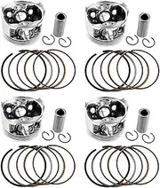4 Sets Motorcycle Parts Cylinder Bore Size 48.5mm 48.75mm 49mm Piston Rings Full Kit Compatible With CBR250 CBR14 CBR17 MC14 MC17 KT7(4 Sets 48.5mm)