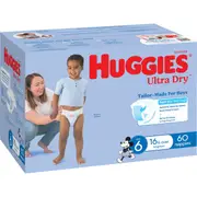 Huggies Ultra Dry Nappies Boys Size 6 (16kg+) 60 pack