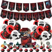 Stranger Things Party Supplies Balloons Cake Topper Banner Birthday Decorations