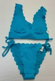 NWT AMERICAN EAGLE AERIE SIZE XS BLUE BIKINI SET