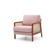 Design Square Modern Designer Scandinavian Accent Lounge Arm Chair - Pink