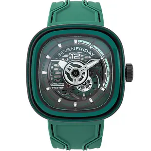 SEVENFRIDAY PS3/05 CCG 碳纖維 彩色多層次工業風透視自動上鍊機械錶-47X47.6mm