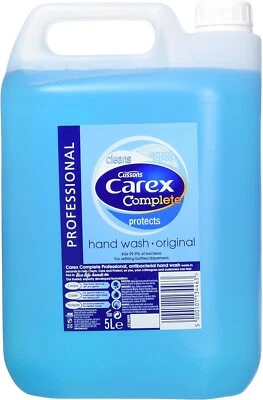 Carex Professional Original Liquid Hand Soap Wash 5 Litre Tubs Bulk Refills