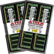 A-Tech 128GB Kit 4x32GB 2Rx4 PC4-19200 ECC LRDIMM DDR4 2400MHz Server Memory RAM