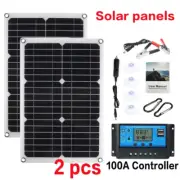 1200W Solar Panel 12V Solar Panel Charger Dual USB with 100A Controller Flexible