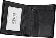 [Yardenfun] 8012 Black Retro Wallet Anti-theft Card Holder Short Style Mens Purse for Dad Boyfriend Multi-card Slot Casual Office Present
