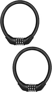 HONMEET 2 Pcs Essential Portable Tire Lock Password Padlock Bike Lock for Outdoor Use Sturdy Lightweight
