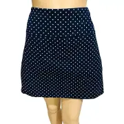 NEW Slender Shapes Skirt Skort Smoothes Slim Golf Tennis Polka Dots Pull On PXL