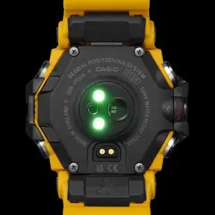 CASIO 卡西歐(GPR-H1000-9)G-SHOCK 防泥 GPS 心率監測 太陽能藍芽多功能錶-黃