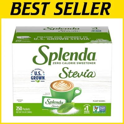 Naturals Zero-Calorie Stevia Sweetener - 250 Single Serve Packets, Plant-Based