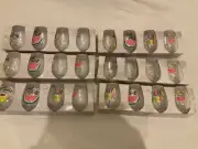 lot of 24 stemless party festive WINE GLASSES