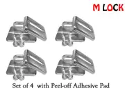 Desktop Anchor Plate for Computer Security Cable Lock "Screw & Pad" 4 Sets NEW
