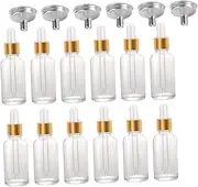 CRILSTYLEO 24Pcs Clear Glass Dropper Bottles with Funnels for Essential Oils for DIY Perfumes and Cosmetics Durable and Leak Dispenser