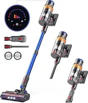 [NADALY] Cordless Vacuum Cleaner, 550W/45Kpa Stick Vacuum with Touch Screen, MAX 65Mins Runtime Vacuum Cleaner for Home, Anti-Tangle & Auto Mode, Wireless Vacuum for Pet Hair Carpet Hardwood Floor