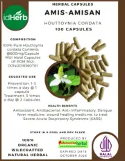 Capsules of Pure Houttoynia cordata Chameleon 100% Natural Organic Herb