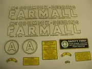Mc Cormick Deering Farmall Model A Decal Set - NEW FREE SHIPPING