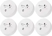 Geevon 6 Pack Water Leak Detectors, 100dB Water Sensor Alarms Flood Detector for Basements, Bathrooms, Laundry Rooms, Kitchens, Garages, and Attics, Water Alarms Battery-Operated (Battery Included)